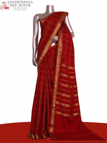 Pure Mysore Crepe Silk Saree